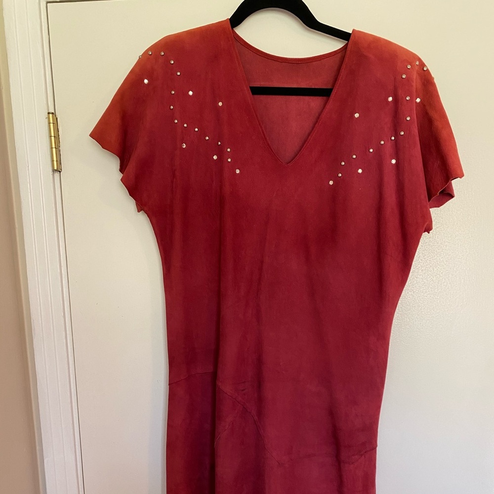 Vintage One of a Kind Suede Dress